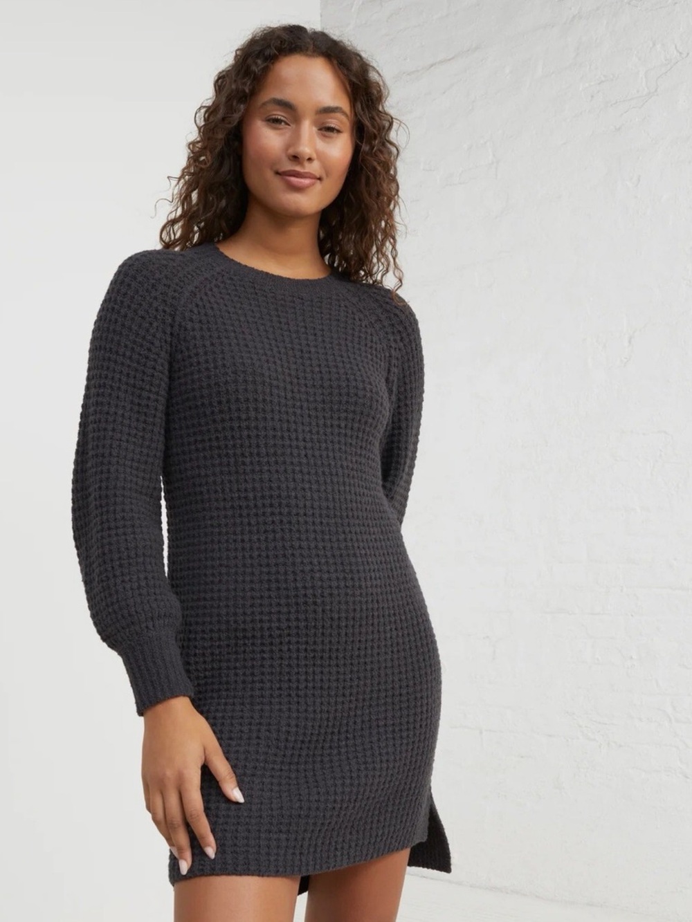 UpWest Grey Waffle Knit Sweater Size XL NWT